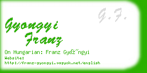 gyongyi franz business card